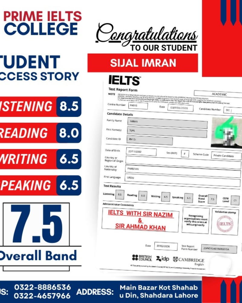 SIJAL  IMRAN Result Card